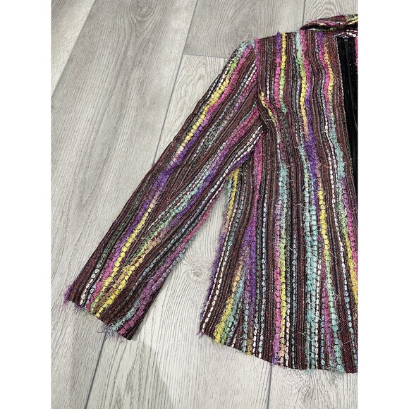 Kelly Wearstler Wearable Art Blazer Lambskin Accent Boucle | Multicolor | Size 0 - Picture 12 of 15